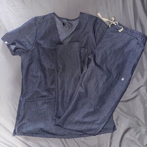 Heather Denim Figs Top and Bottom